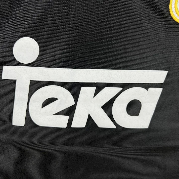 1998/99 Real Madrid Retro Away Black Jersey Long Sleeve UCL Personalized