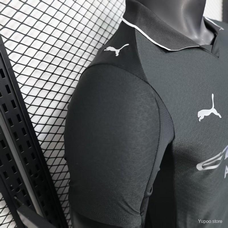 Man City 2025-26 Black Away Player Jersey