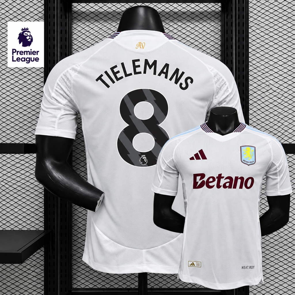 Aston Villa 2024-25 Away Jersey – Tielemans 8 | Player Version | S–2XL