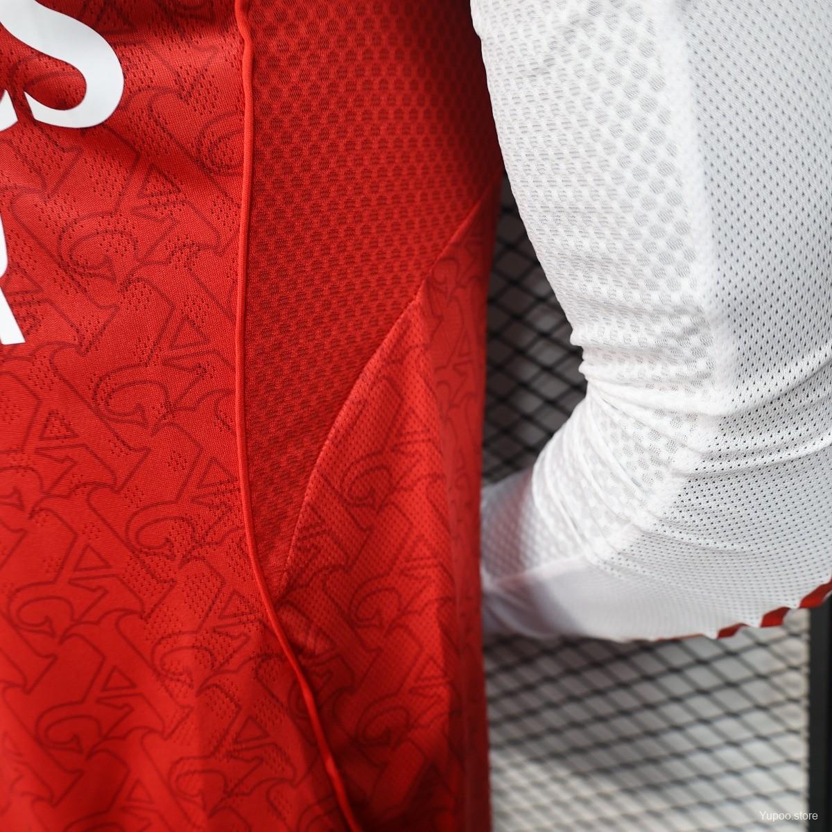 Arsenal 2025-26 Home Long Sleeve Jersey | Customizable | UCL & Premier League