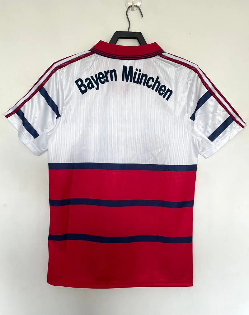 Bayern Munich 1999-2000 Retro Away Short Sleeve Jersey Personalized Rare Collector Elber Effenberg Kahn