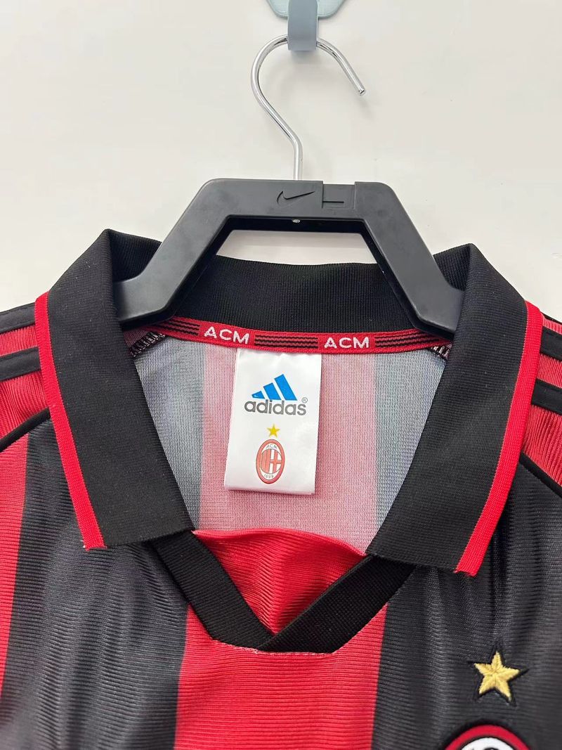 Retro AC Milan 1998-99 Home Jersey #3 Maldini