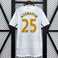Arsenal FC 2007-2008 Retro Away Jersey | Emmanuel Adebayor #25 Men's Soccer Shirt - Short Sleeve White Edition with Optional Premier League Patches