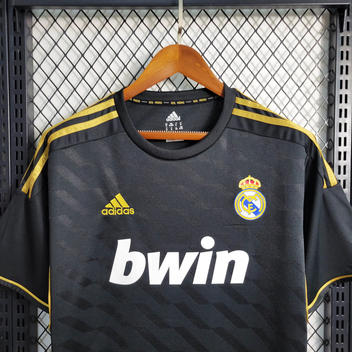 2011/12 Real Madrid Retro Away Black Jersey UCL & La Liga Patch Personalized