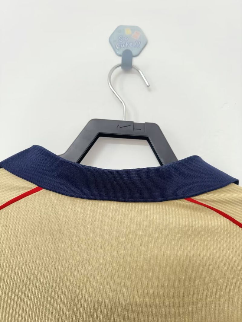 Arsenal FC 2001-2002 Retro Away Jersey | Robert Pires #7 Men's Soccer Shirt - Short Sleeve "Double Champions" Edition with Premier League Patches
