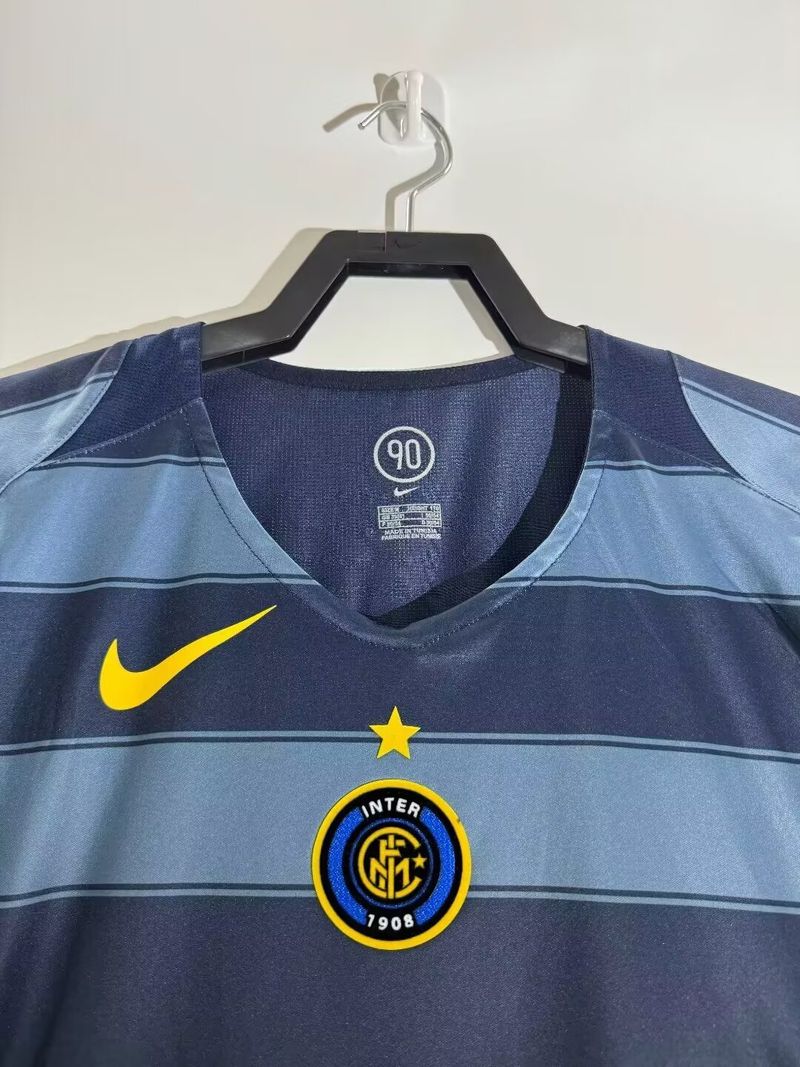 Inter Milan 2004-2005 Retro Third Away Short Sleeve Jersey Serie A UCL Patch Personalized Rare