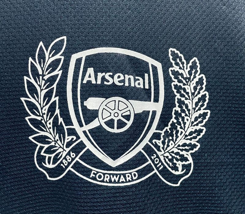 Arsenal FC 2011-2012 Retro Third Jersey | Robin van Persie #10 Men's Soccer Shirt - Short Sleeve 125th Anniversary Edition with Optional Premier League Patches