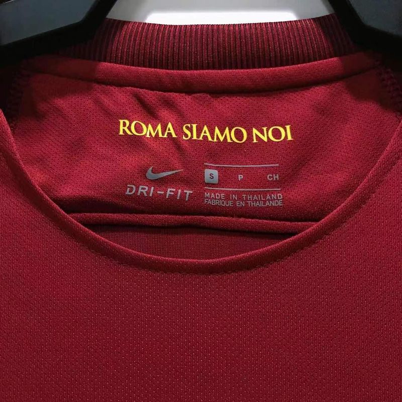 Retro AS Roma 2017-18 Home Jersey #9 Dzeko