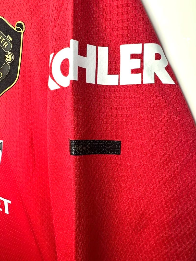 Manchester United 2019-2020 Retro Home Long Sleeve Jersey Personalized UEL PL Patch Rare