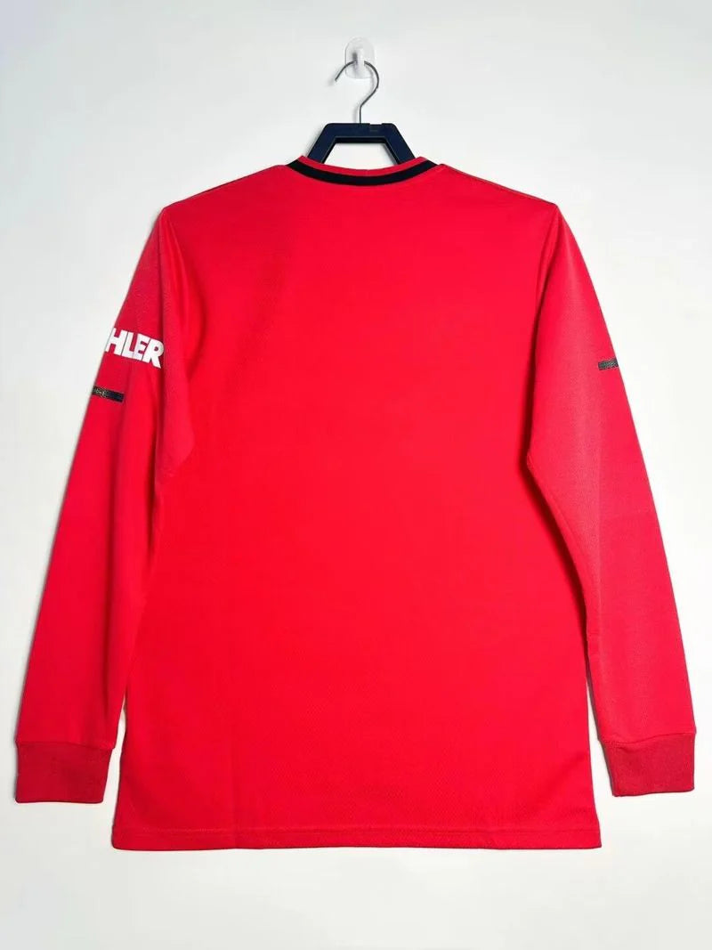 Manchester United 2019-2020 Retro Home Long Sleeve Jersey Personalized UEL PL Patch Rare