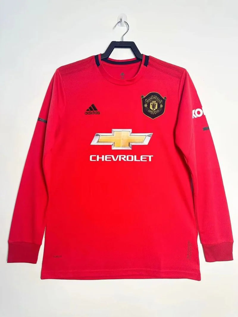 Manchester United 2019-2020 Retro Home Long Sleeve Jersey Personalized UEL PL Patch Rare