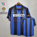 Inter Milan 2001-2002 Retro Home Short Sleeve Jersey Personalized Serie A UEFA Cup Patch Rare