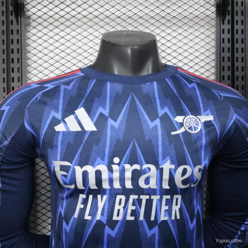 Arsenal FC 2025-26 Away Long Sleeve Jersey | Custom Name & Number | UCL / Premier League Patch