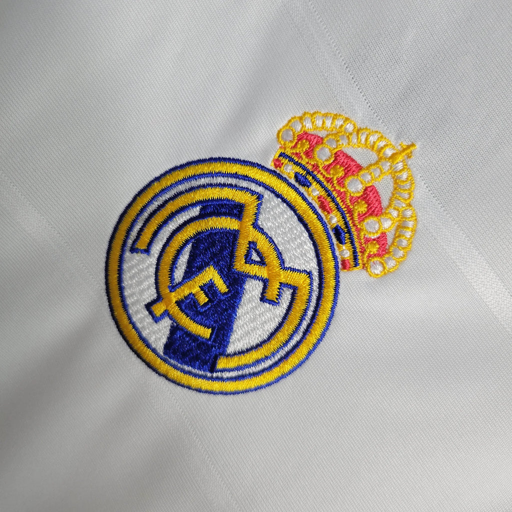 2013/14 Real Madrid Retro Home Jersey Long Sleeve UCL Personalized