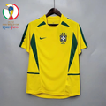 Brazil 2002 World Cup Retro Home Short Sleeve Jersey WC Patch Personalized Rare Collector