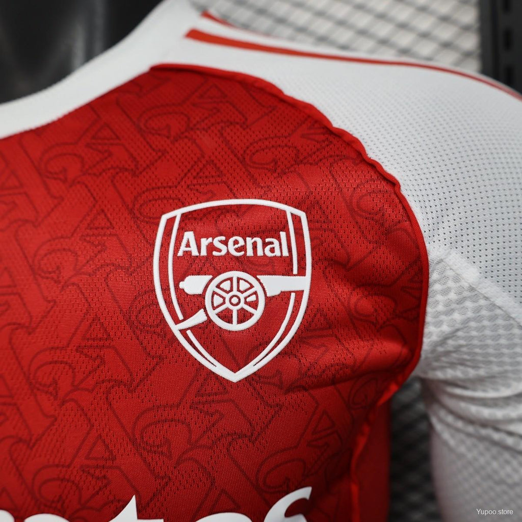 Arsenal 2025-26 Home Long Sleeve Jersey | Customizable | UCL & Premier League