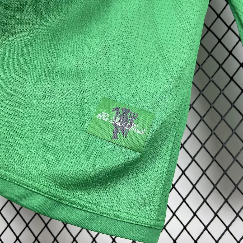Manchester United 2007-2008 Retro GK Green Long Sleeve Jersey #1 Van der Sar Personalized PL Rare