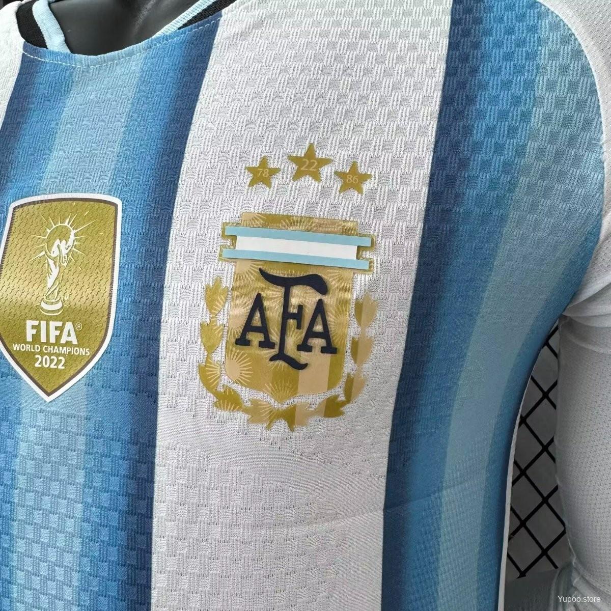 Argentina 25-26 Home Long Sleeve Pro Messi #10