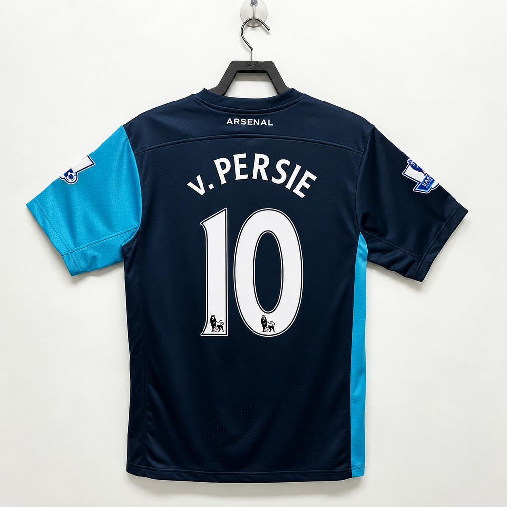 Arsenal FC 2011-2012 Retro Third Jersey | Robin van Persie #10 Men's Soccer Shirt - Short Sleeve 125th Anniversary Edition with Optional Premier League Patches
