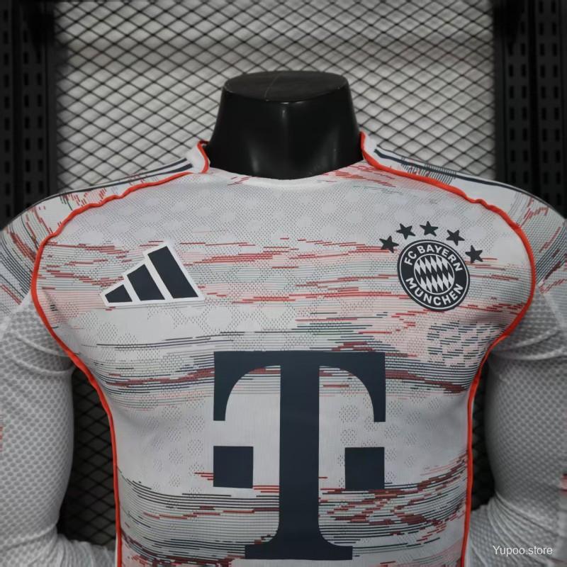 Bayern Munich 2025–2026 Away Long Sleeve Player Jersey