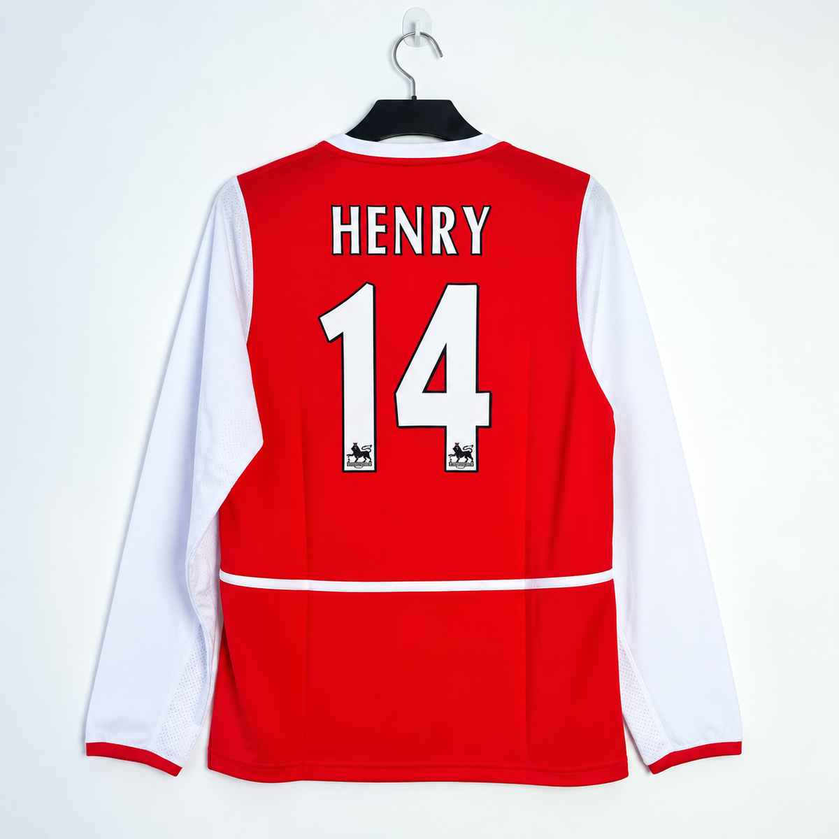 Arsenal FC 2002-2003 Retro Home Jersey | Thierry Henry #14 Men's Soccer Shirt - Long Sleeve O2 Edition with Optional Premier League Patches