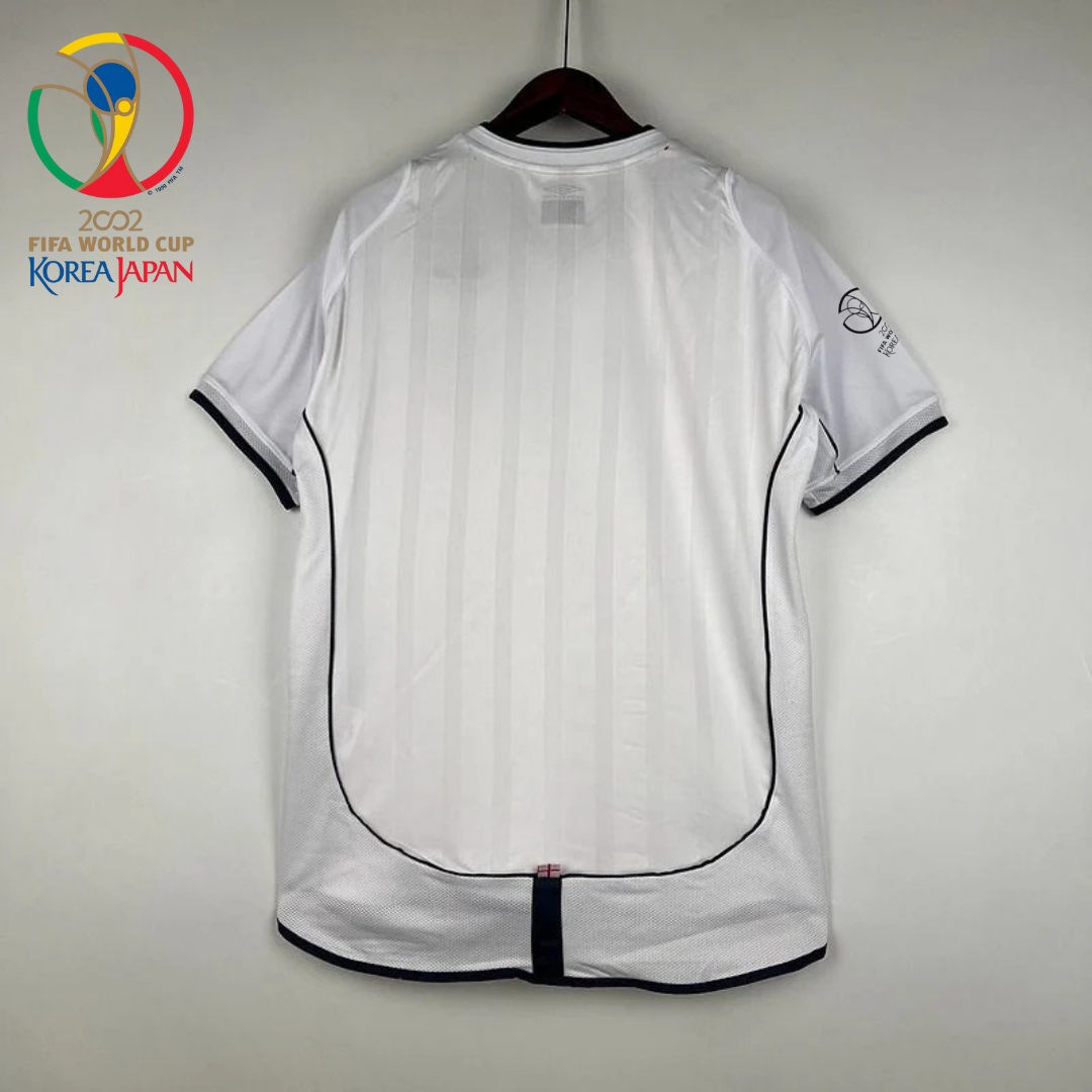 England 2002 World Cup Retro Home Short Sleeve Jersey WC Patch Personalized Rare