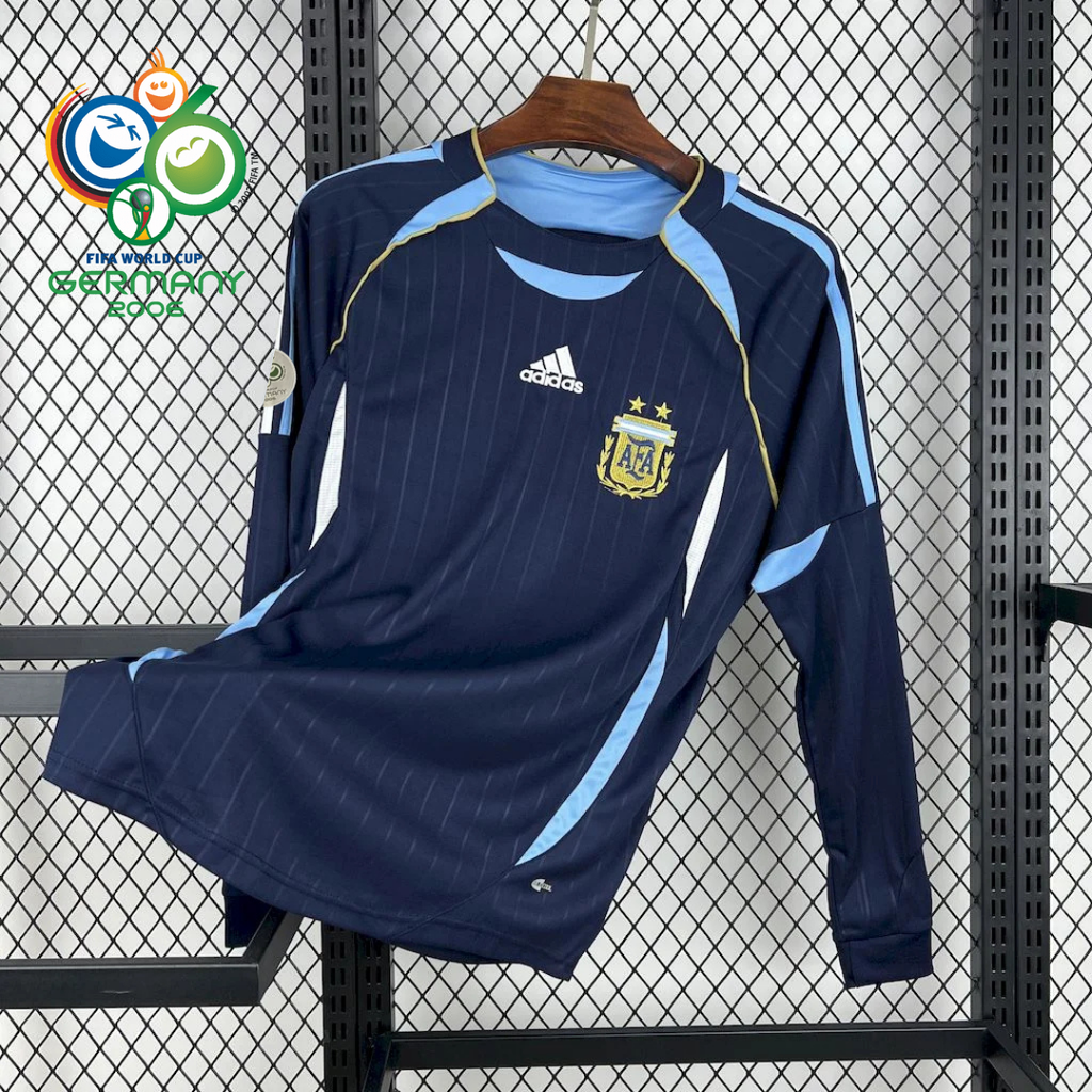 Argentina 2006 World Cup Home Retro Long Sleeve Jersey Personalized S-2XL