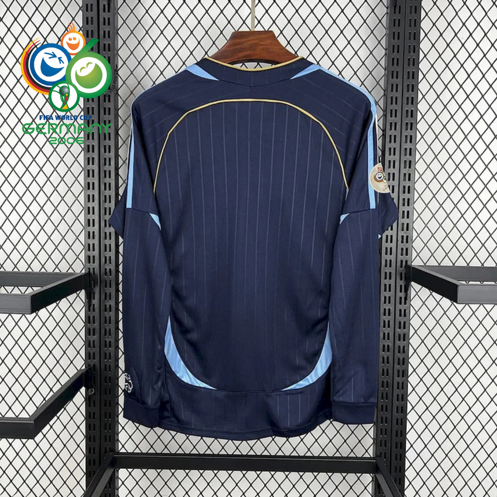 Argentina 2006 World Cup Home Retro Long Sleeve Jersey Personalized S-2XL