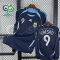 Argentina 2006 World Cup Home Retro Long Sleeve Jersey #9 Crespo Personalized S-2XL