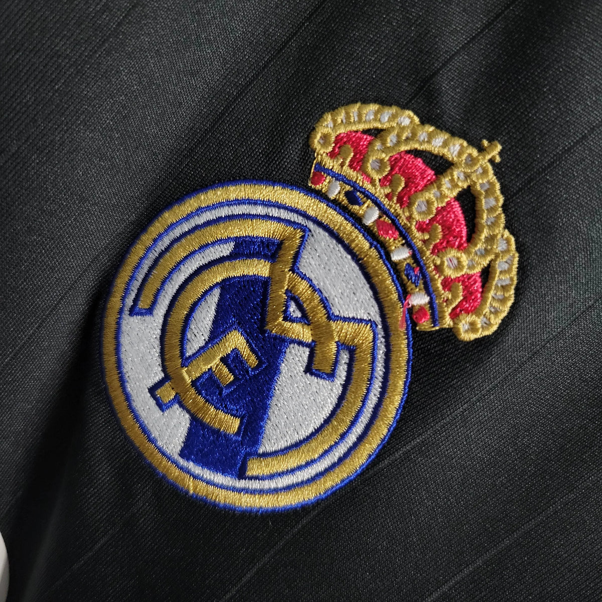 2006/07 Real Madrid Retro Away Black Jersey UCL Patch Personalized