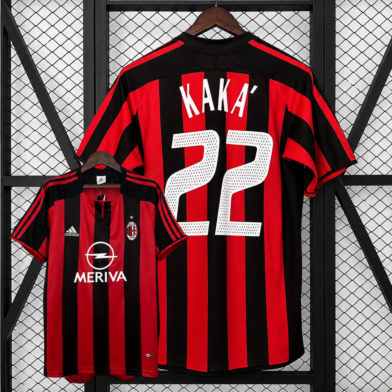 Retro AC Milan 2003-04 Home Jersey Short Sleeve #22 Kaka