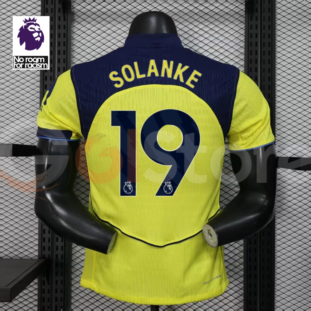 Tottenham Hotspur 2025-2026 Third Jersey Player Version #19 Solanke Short Sleeve Premier League Patch Personalized