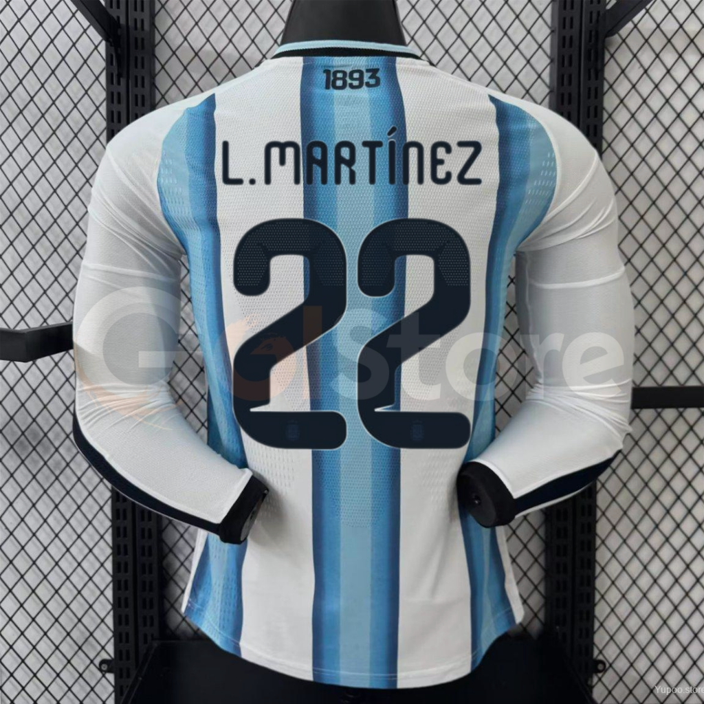 Argentina 25-26 Home Long Sleeve L. Martinez #22