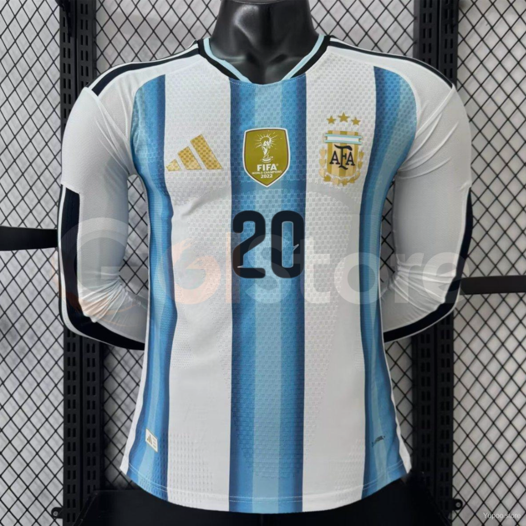 Argentina 25-26 Home Long Sleeve Mac Allister #20