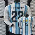 Argentina 25-26 Home Long Sleeve L. Martinez #22