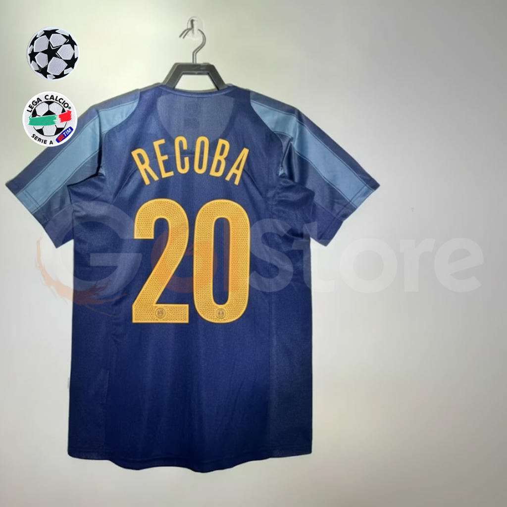 Inter Milan 2004-2005 Retro Third Away Short Sleeve Jersey #20 Recoba Serie A UCL Patch Personalized Rare