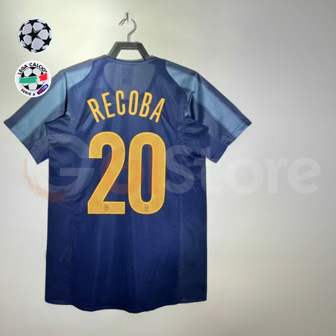 Inter Milan 2004-2005 Retro Third Away Short Sleeve Jersey #20 Recoba Serie A UCL Patch Personalized Rare