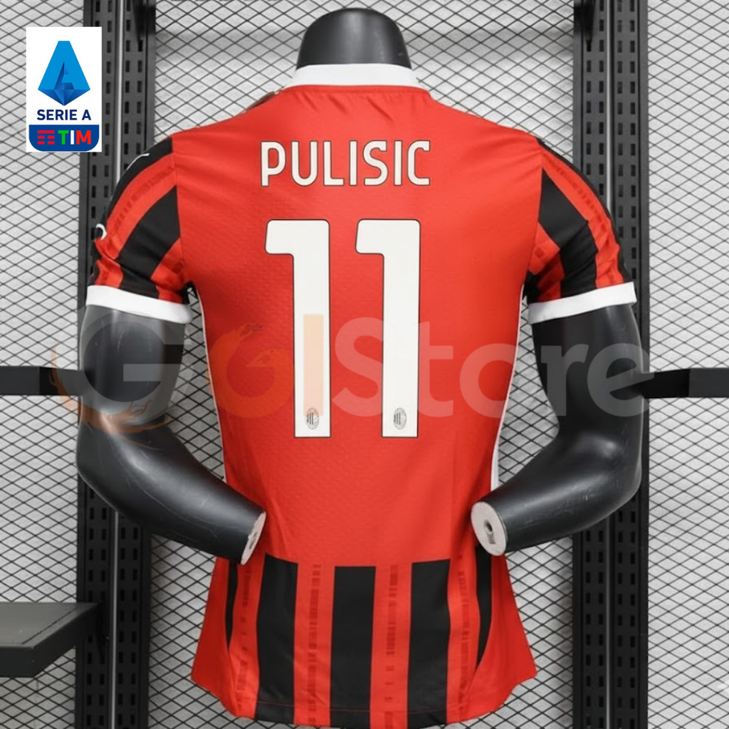 AC Milan 2024-25 Home Jersey Short Sleeve #11 Pulisic