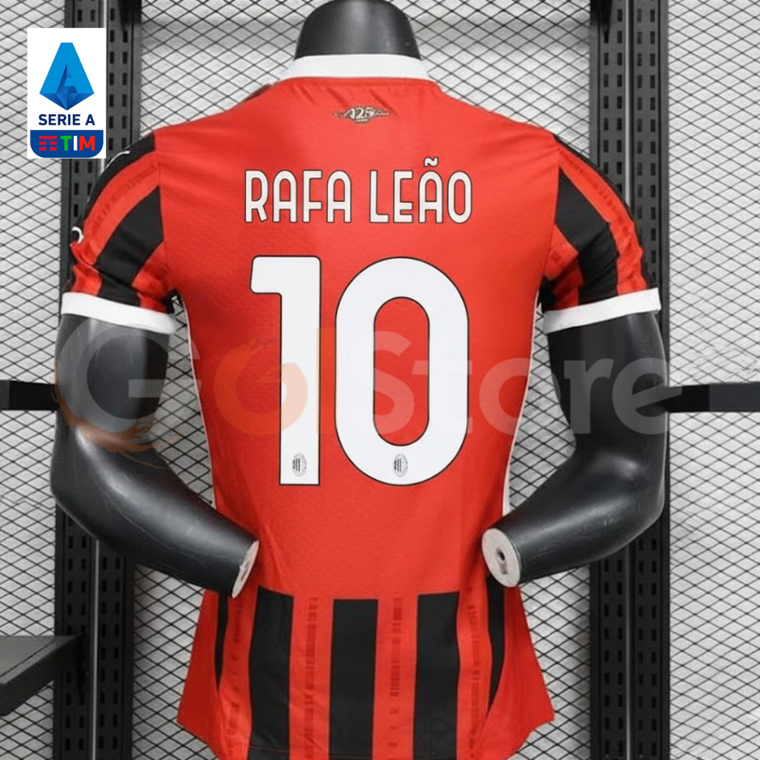 AC Milan 2024-25 Home Jersey Short Sleeve #10 Leao