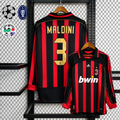 Retro AC Milan 2006-07 Home Jersey Long Sleeve #3 Maldini