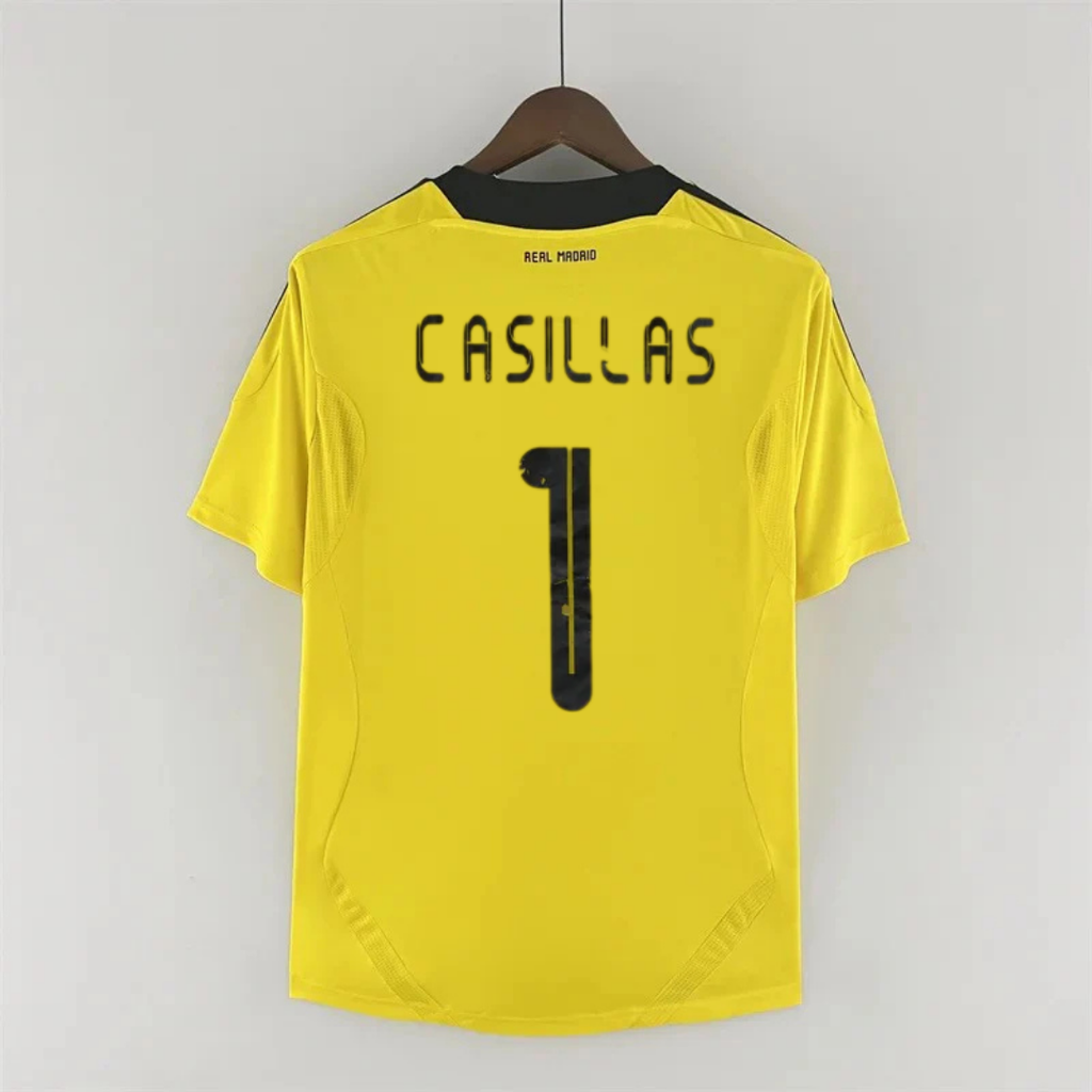 2011/12 Real Madrid Retro Goalkeeper Yellow Jersey #1 Casillas La Liga Patch