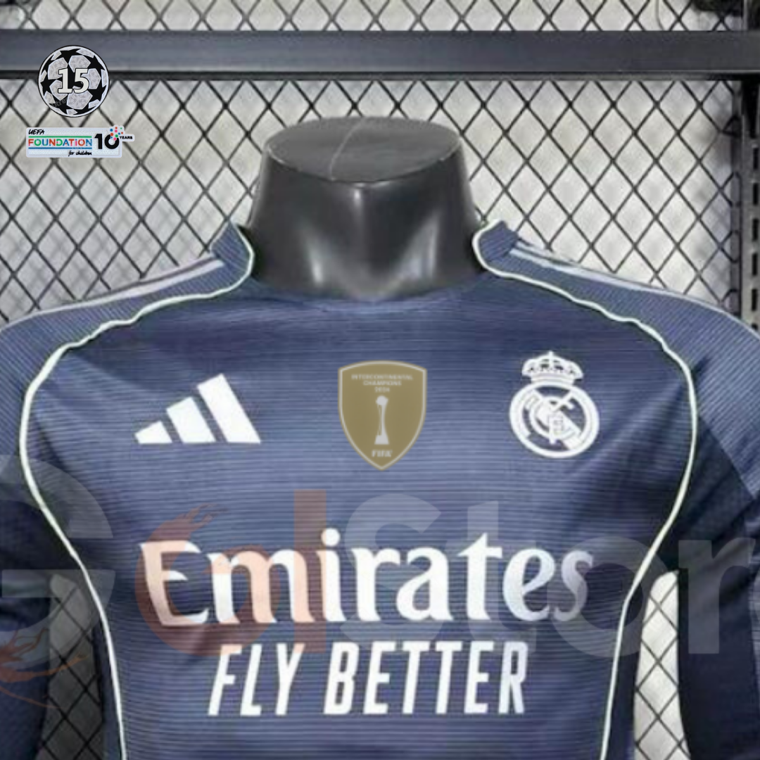 2025/26 Real Madrid Player Version Third Long Sleeve Jersey #15 Arda Guler UCL Personalized