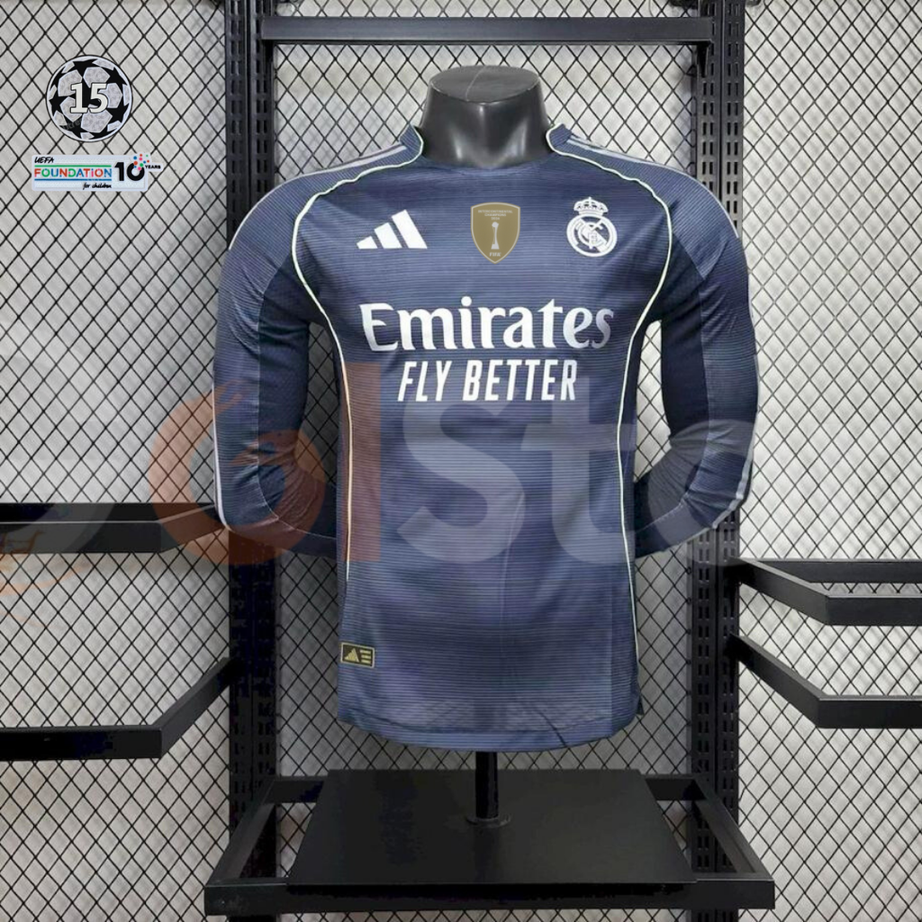 2025/26 Real Madrid Player Version Third Long Sleeve Jersey #15 Arda Guler UCL Personalized