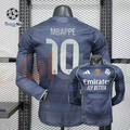 2025/26 Real Madrid Player Version Third Long Sleeve Jersey #10 Mbappe UCL Personalized