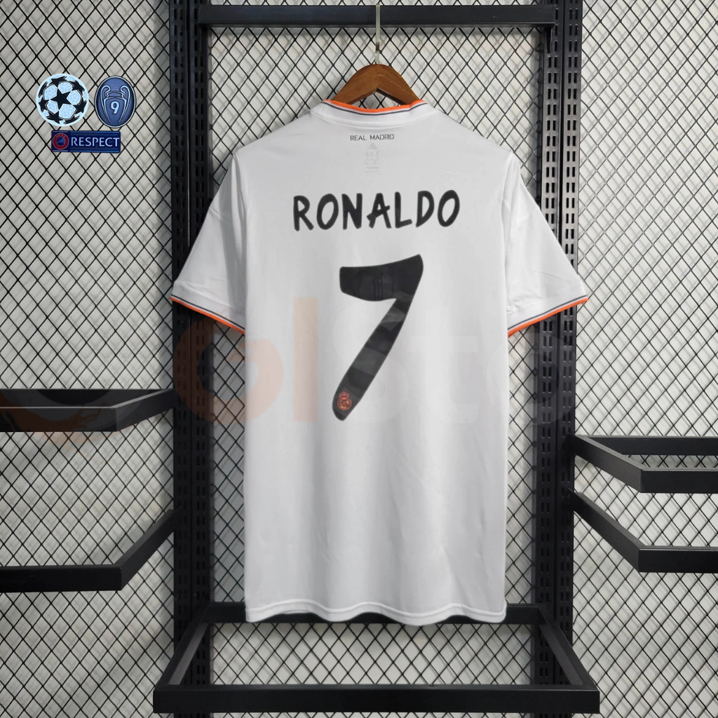 2013/14 Real Madrid Retro Home Jersey #7 Ronaldo UCL Personalized