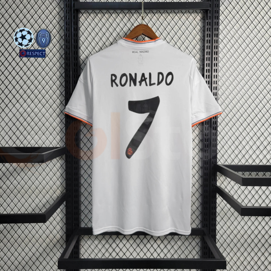 2013/14 Real Madrid Retro Home Jersey #7 Ronaldo UCL Personalized