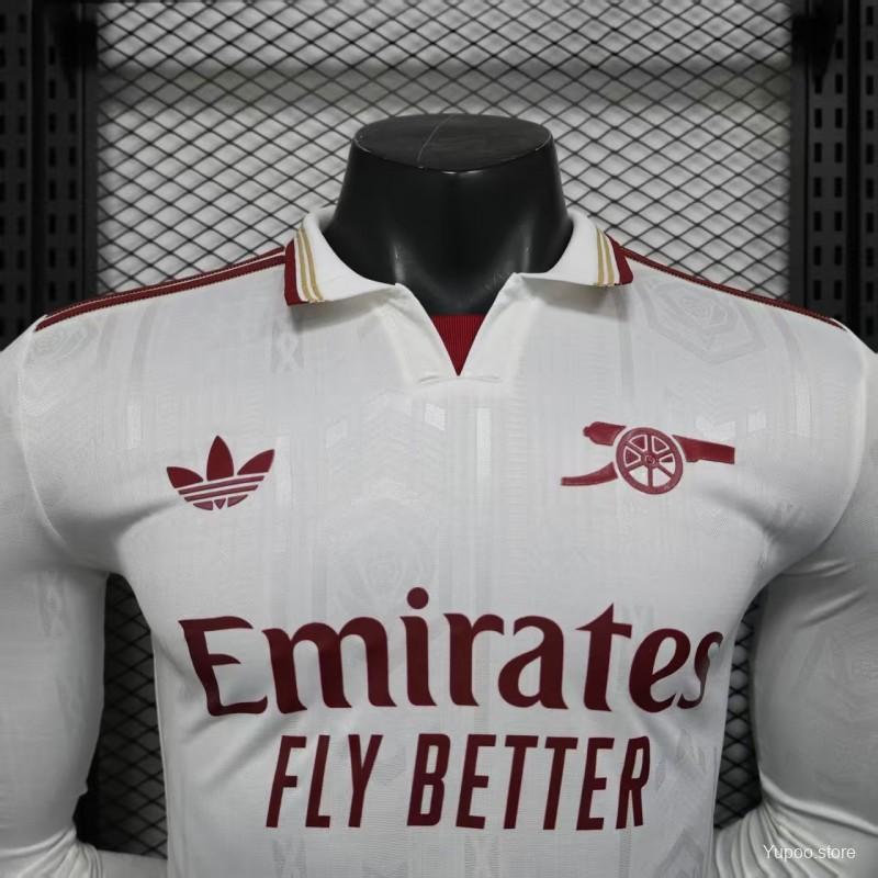 Arsenal FC 2025-2026 Third Jersey | Custom Name & Number Men's Soccer Shirt - Long Sleeve Player Edition with Premier League & UEFA Patches