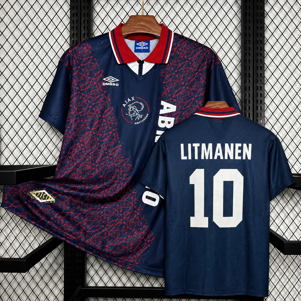 Retro Ajax 1994-95 Away Jersey Short Sleeve #10 Litmanen