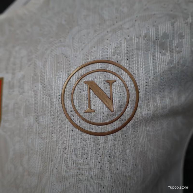 2025-2026 SSC Napoli Player Version Away Short Sleeve Jersey Personalized UCL Serie A Patch