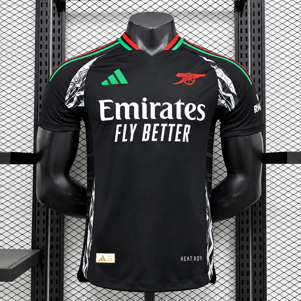 Arsenal FC 2024-2025 Authentic Away Jersey | Custom Name & Number Men's Match Shirt - Short Sleeve Labrum London Edition with Optional UCL or Premier League Patches